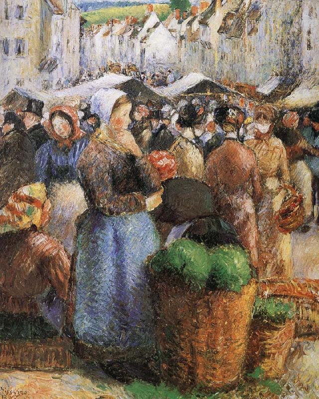 Camille Pissarro market china oil painting image